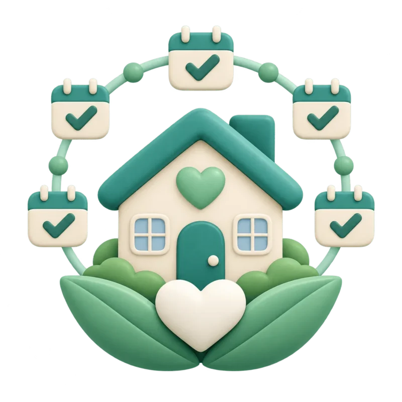 Icono de plan mensual de acompañamiento domiciliario programado