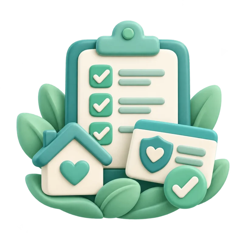 Icono de requisitos y verificación para el servicio domiciliario